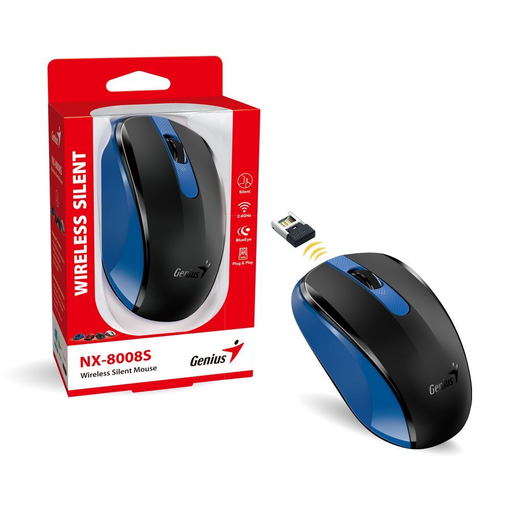 Genius NX-8008S Wireless Silent mouse Blue Genius NX-8008S Wireless Silent mouse Blue