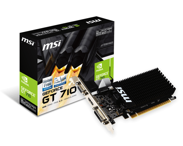 Videokártya PCI-Ex16x nVIDIA GT 710 2GB DDR3 Passzív