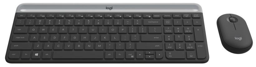 Logitech MK470 Slim Wireless Keyboard and Mouse Combo Black/Silver DE Logitech MK470 Slim Wireless Keyboard and Mouse Combo Black/Silver DE