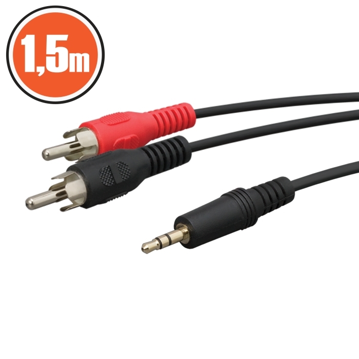 Delight 3,5 jack/2RCA audio k&aacute;bel 1,5m